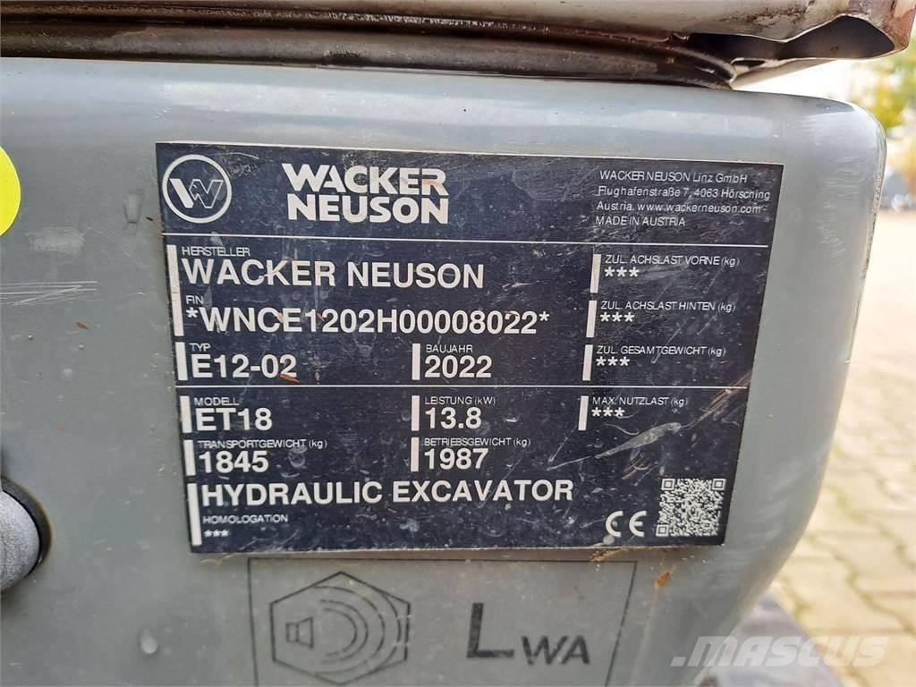 Wacker Neuson ET18 Rupsgraafmachines