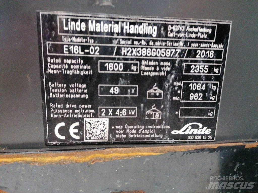 Linde E16L-02 Elektrische heftrucks