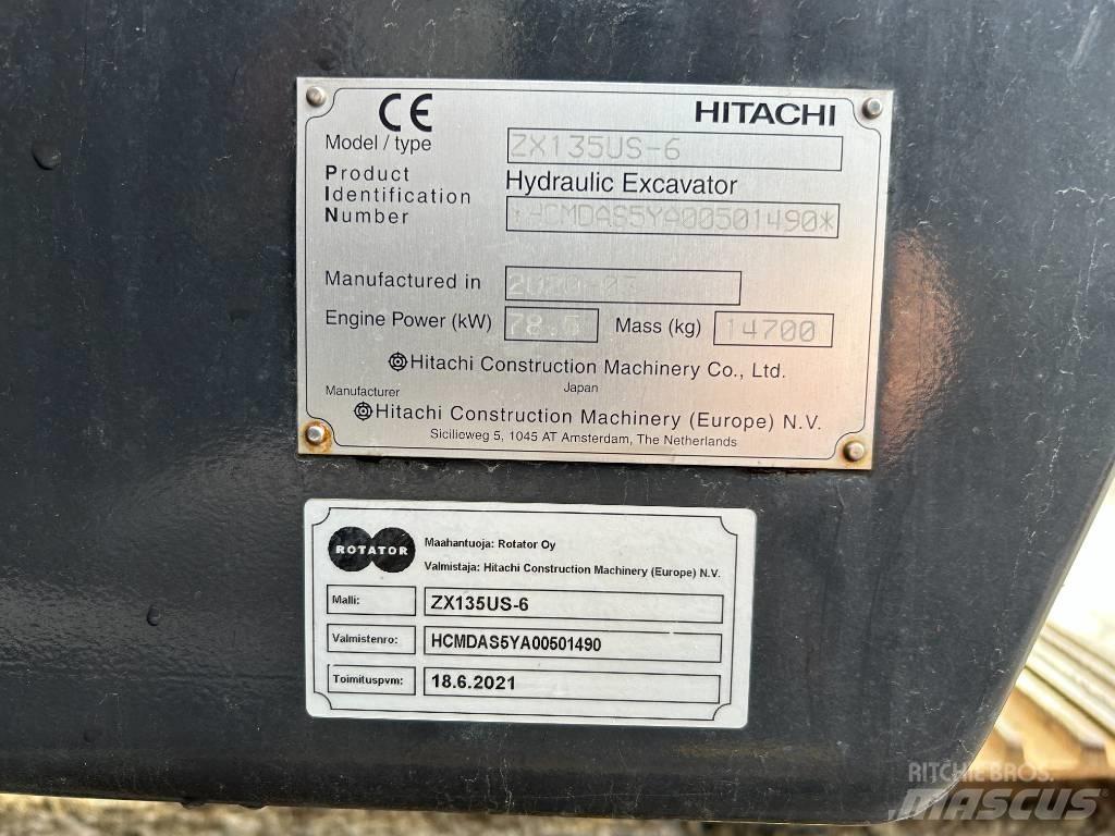Hitachi ZX 135 US-6 Rupsgraafmachines