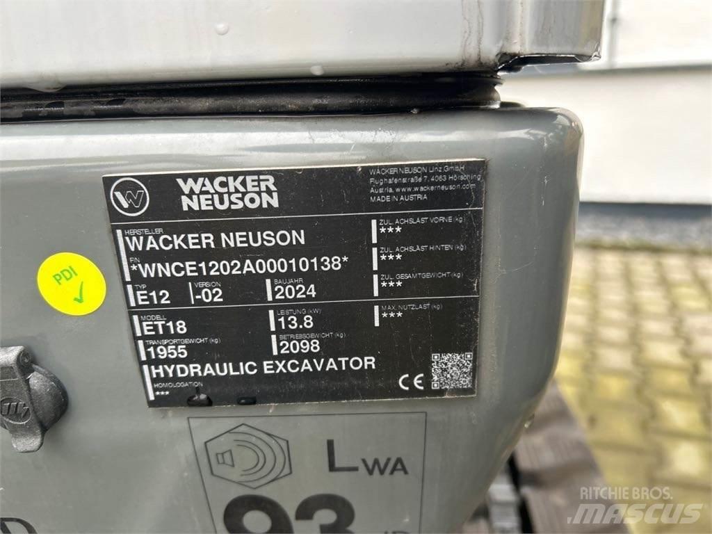 Wacker Neuson ET18 Rupsgraafmachines