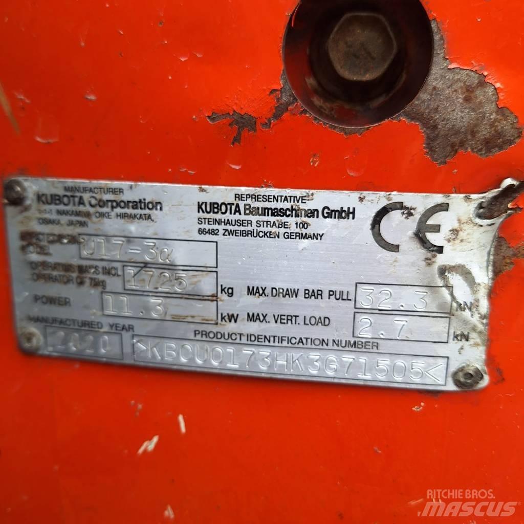 Kubota U 17-3 Minigraafmachines < 7t