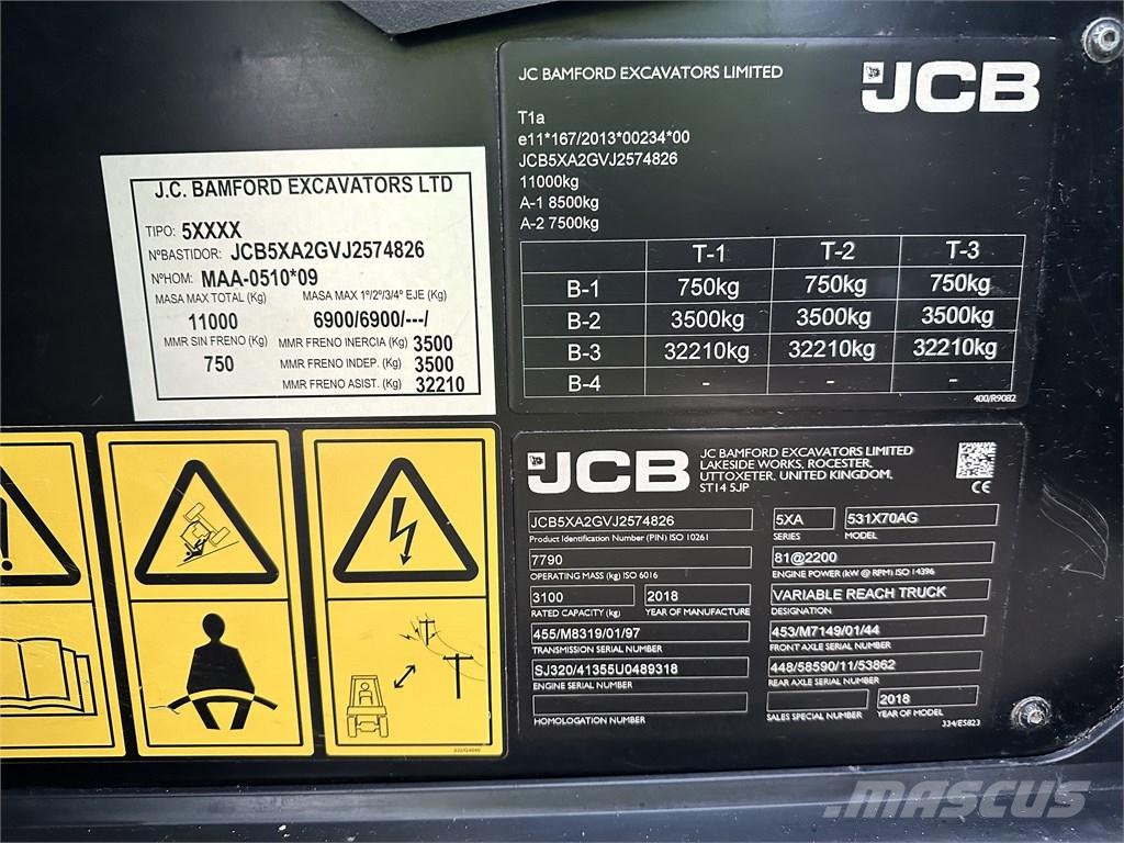 JCB 531-70 Agri Verreikers voor landbouw