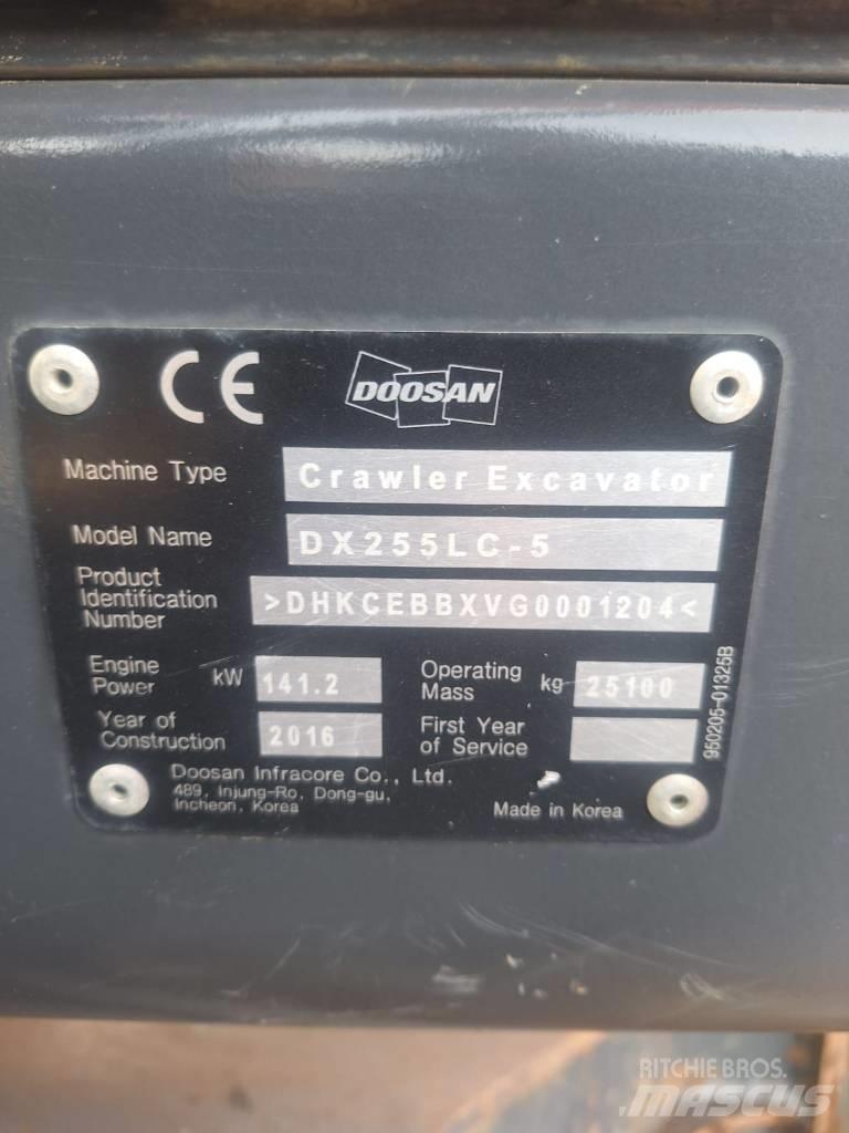 Doosan DX 255 LC-5 Rupsgraafmachines