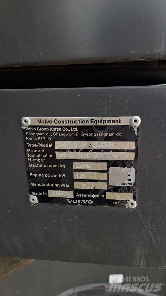 Volvo EC220E Rupsgraafmachines