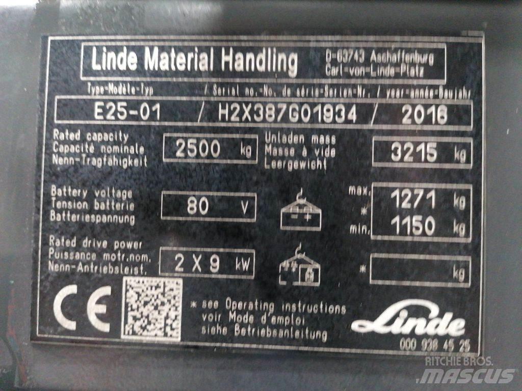 Linde E25-01 Elektrische heftrucks