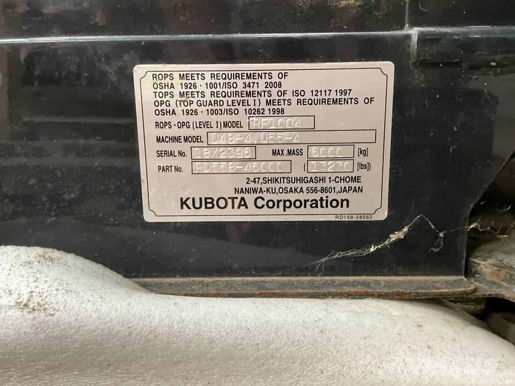 Kubota U 48-4 / U 55-4 Cabine en interieur