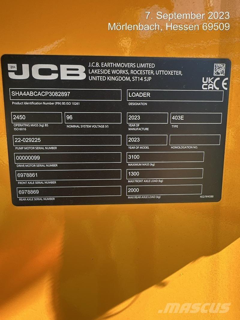 JCB 403E Elektro Wielladers