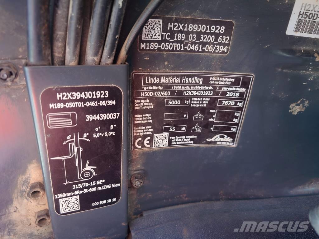 Linde H50D600/394 Diesel heftrucks