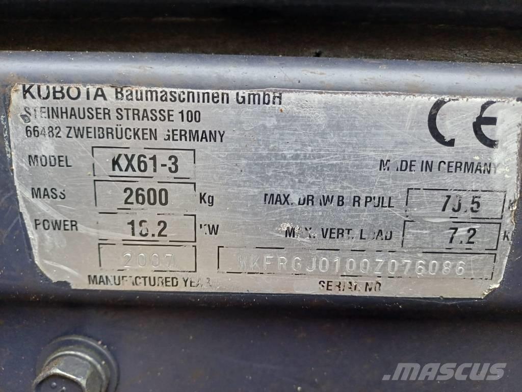 Kubota KX 61-3 Minigraafmachines < 7t