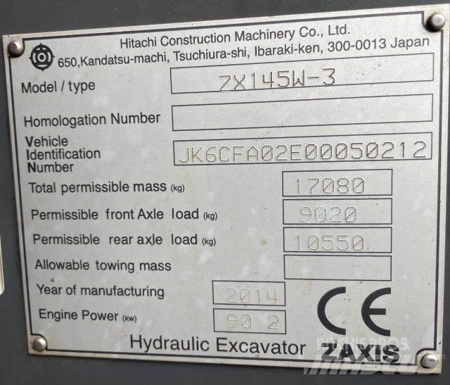 Hitachi ZX 145W-3 Wielgraafmachines