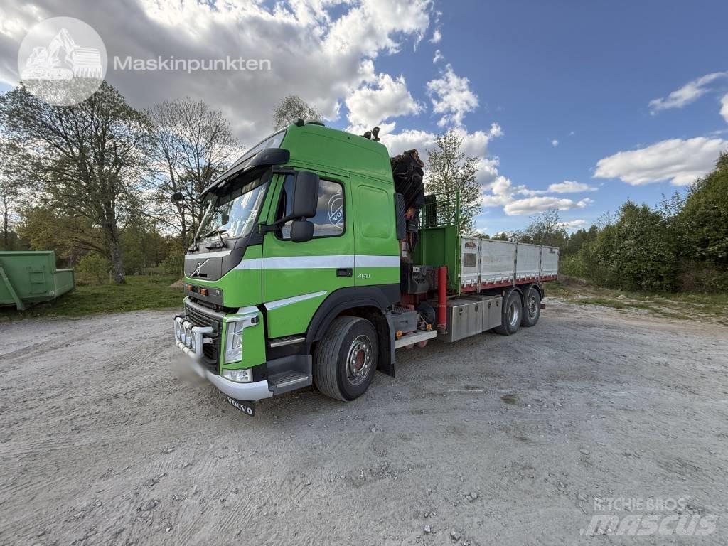 Volvo FM 460 Vlakke laadvloer met kraan