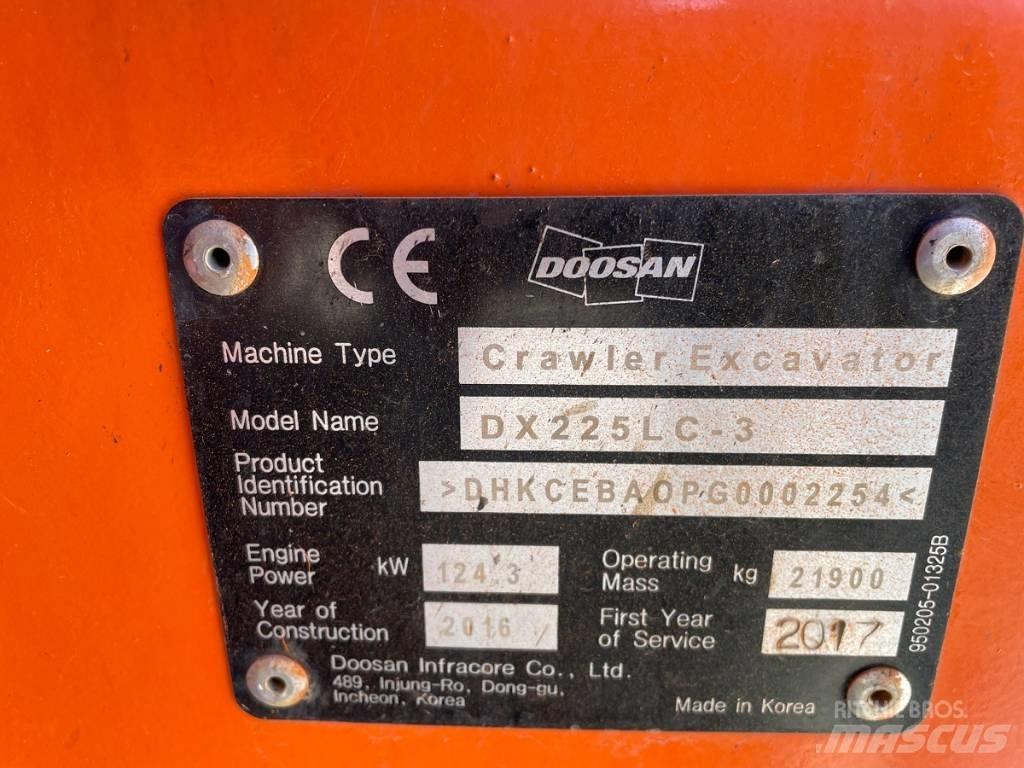 Doosan DX 225 LC-3 Rupsgraafmachines