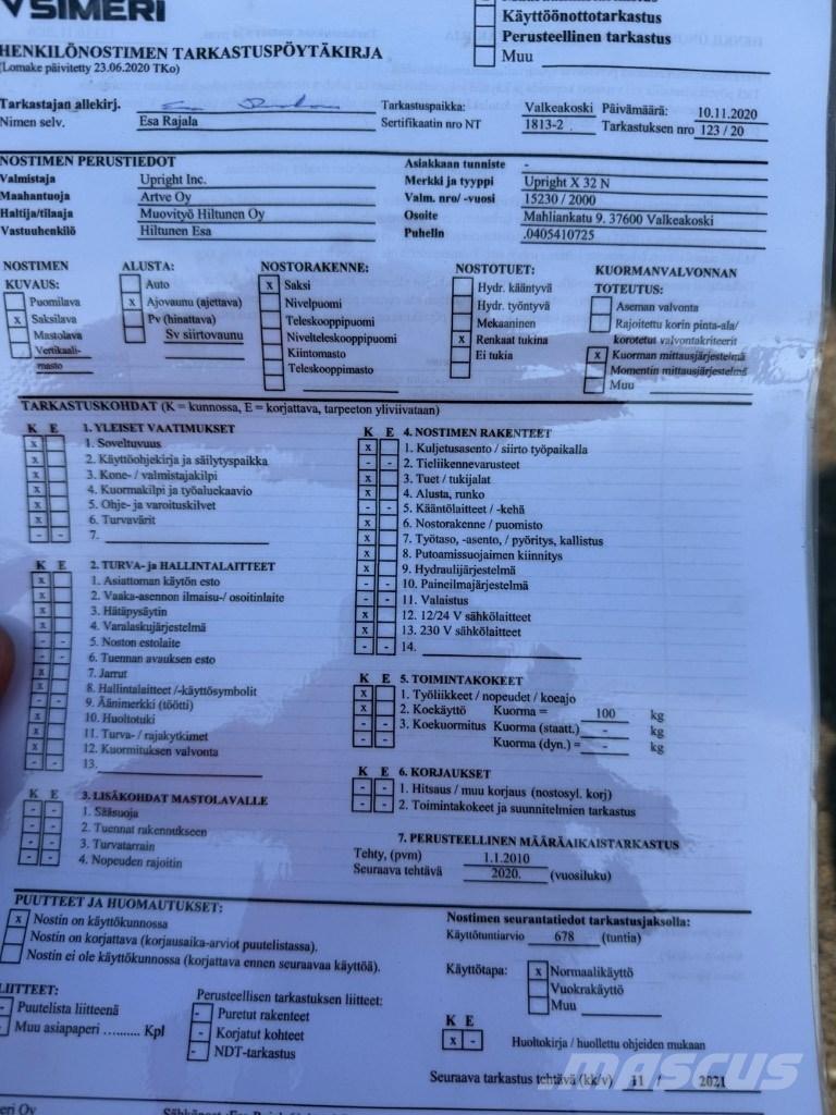 UpRight X32N Schaarhoogwerkers