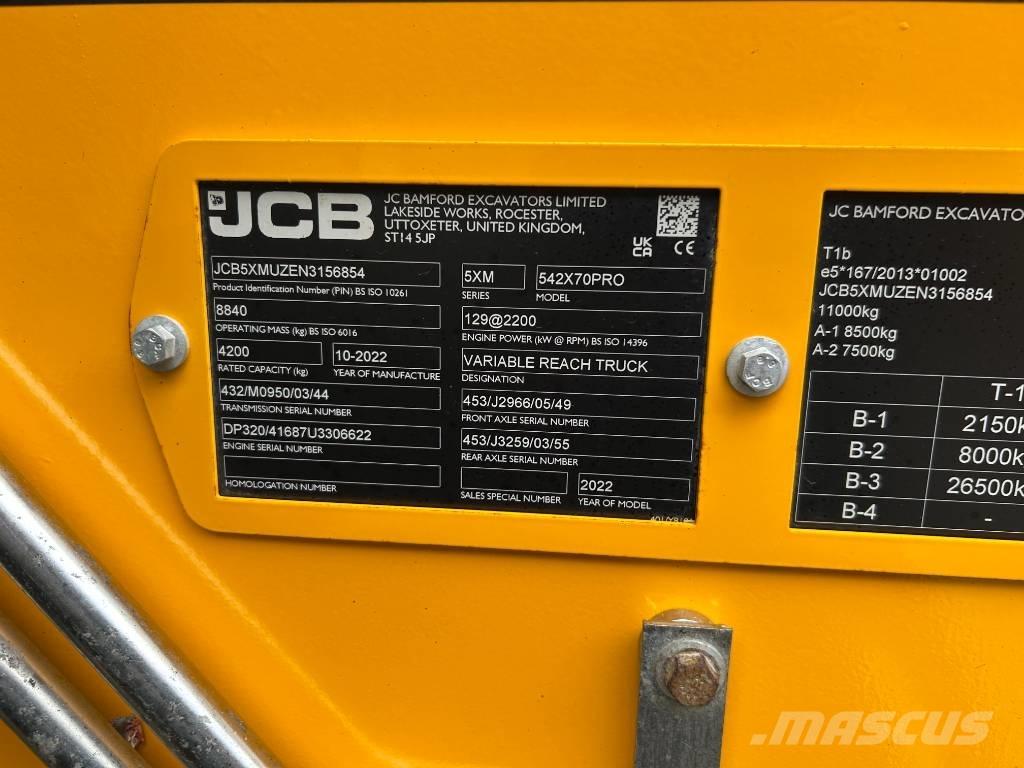 JCB 542-70 Agri Pro Verreikers voor landbouw