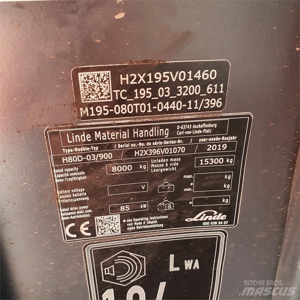 Linde H80D/900 Diesel heftrucks