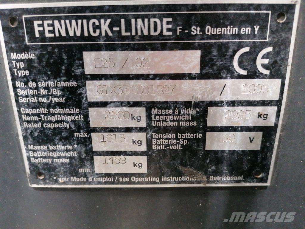 Linde E25/02 Elektrische heftrucks