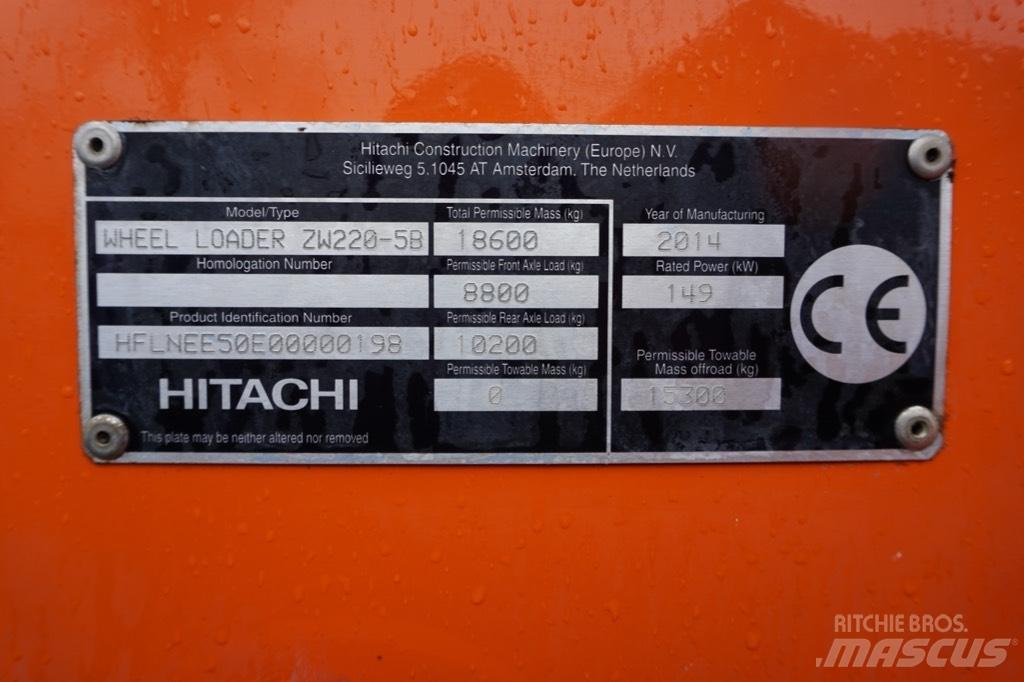 Hitachi ZW 220-5 B Wielladers