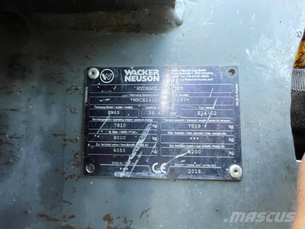 Wacker Neuson W65 Wielgraafmachines