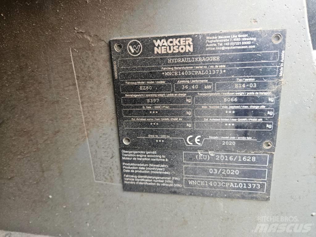 Wacker Neuson EZ 80 Midigraafmachines 7t - 12t