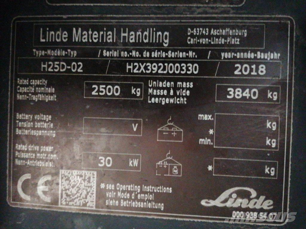 Linde H25D-02 Diesel heftrucks
