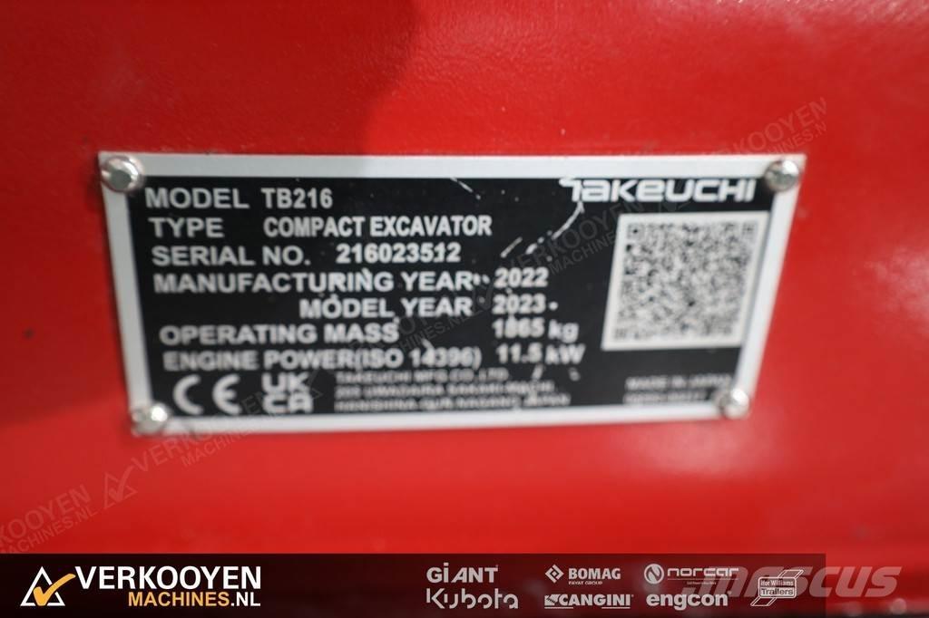Takeuchi TB216 Minigraafmachines < 7t