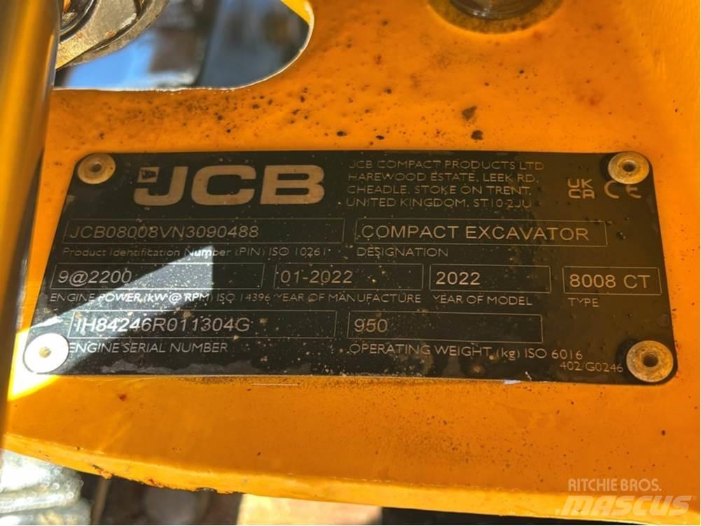 JCB MICRO 8008 Minigraafmachines < 7t