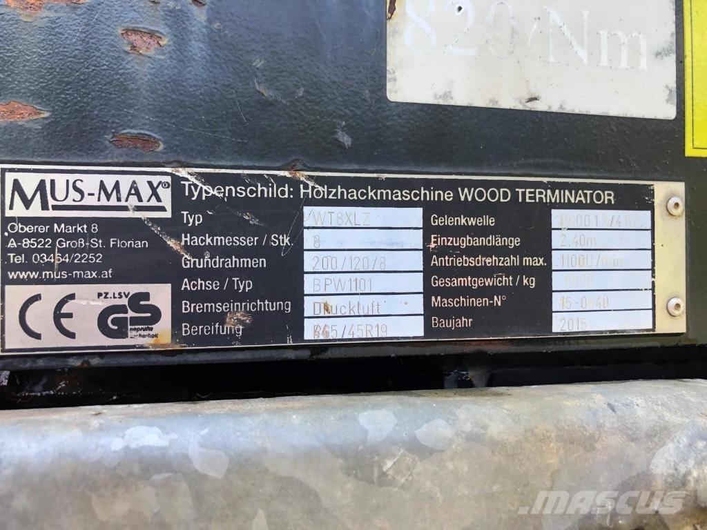 Mus-Max WT8XLZ Houtversnipperaars