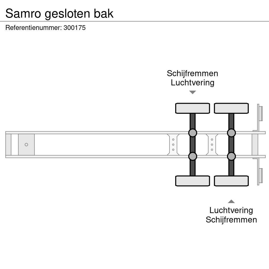 Samro gesloten bak Gesloten opleggers