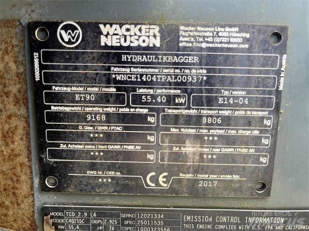 Wacker Neuson ET 90 Midigraafmachines 7t - 12t