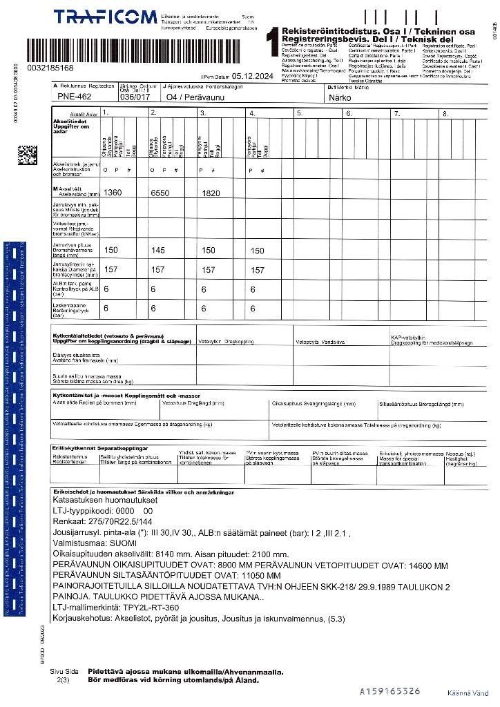 Närko TPY2L-RT-360 Wissellaadbak