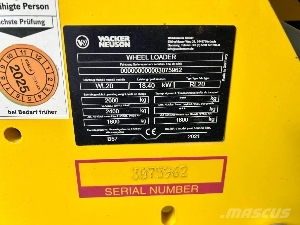 Wacker Neuson WL 20 Wielladers