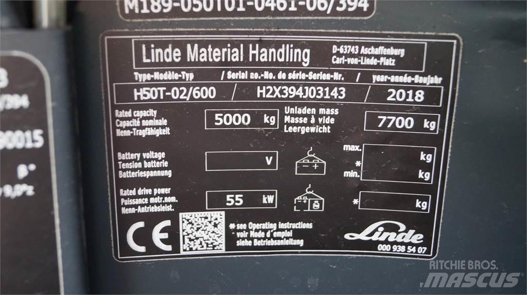 Linde H50T/600 LPG heftrucks