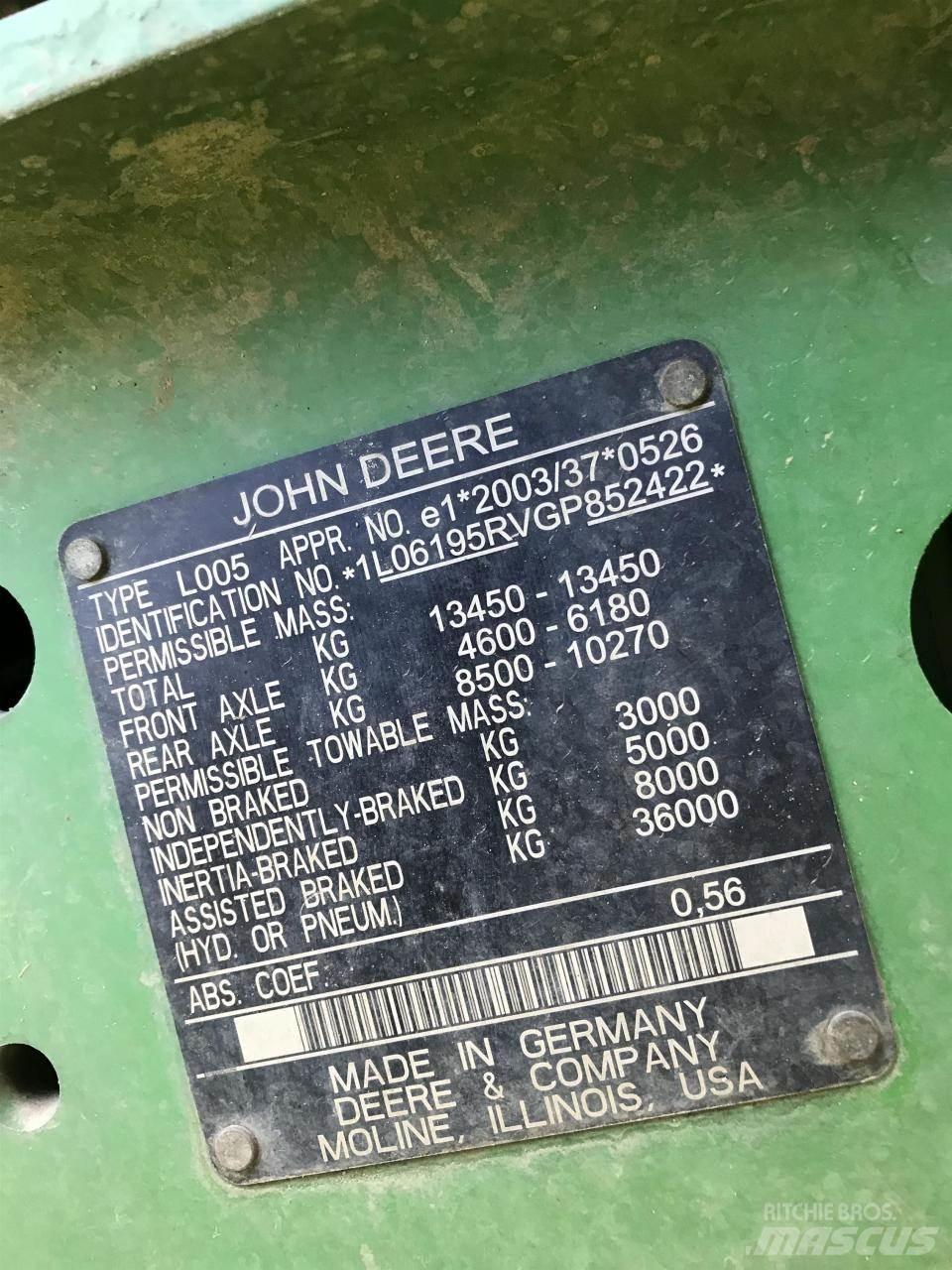 John Deere 6195R Tractoren