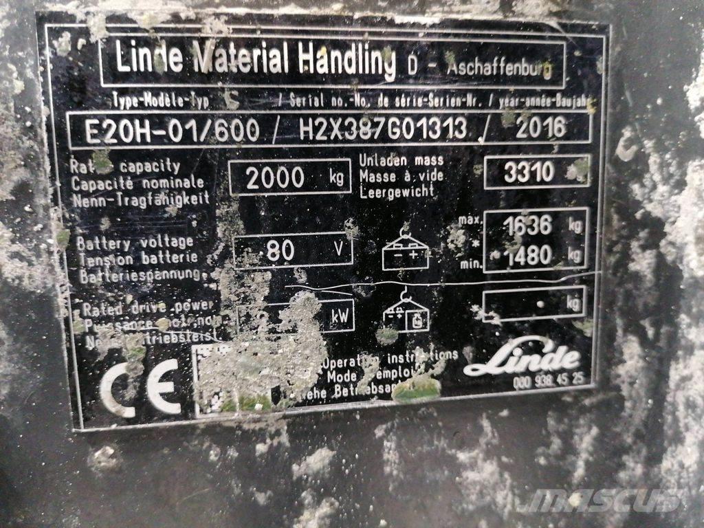 Linde E20H-01/600 Elektrische heftrucks