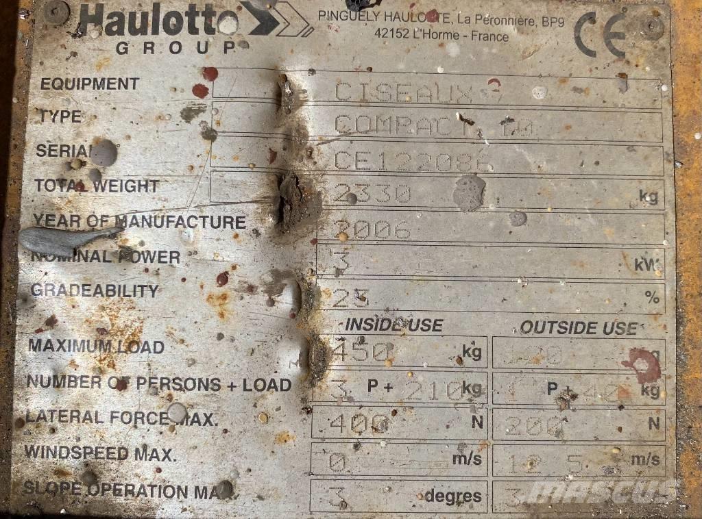 Haulotte Compact 10 Schaarhoogwerkers