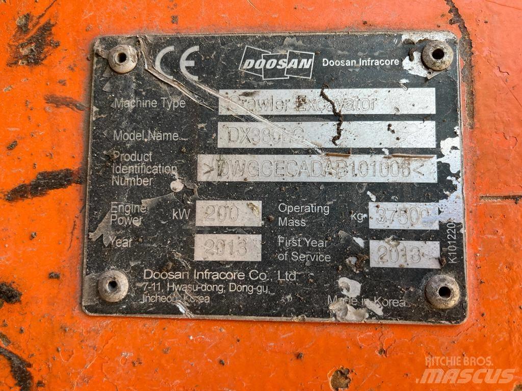 Doosan DX 380 LC Rupsgraafmachines