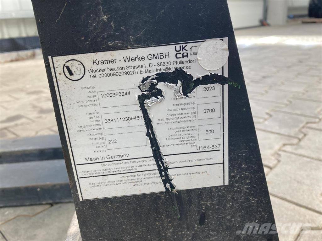 Kramer 1200 mm Voorladeraccessoires