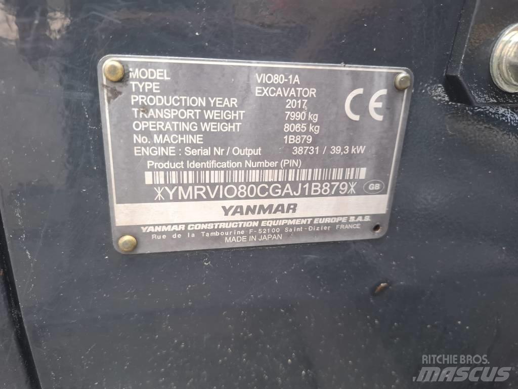 Yanmar Vio 80-1A Midigraafmachines 7t - 12t