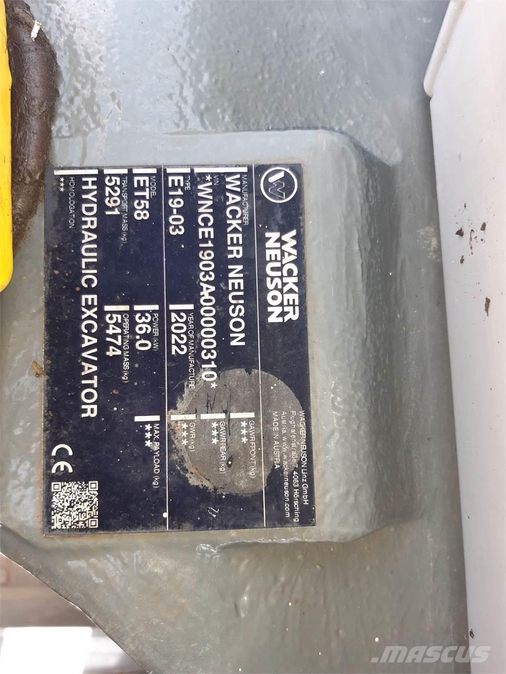 Wacker Neuson ET58 Rupsgraafmachines