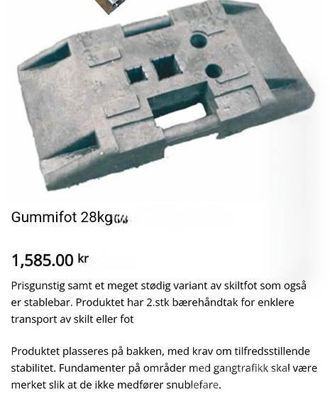  Brukt Skiltfot Overige componenten