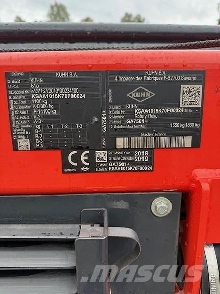 Kuhn GA7501 Zwadharken