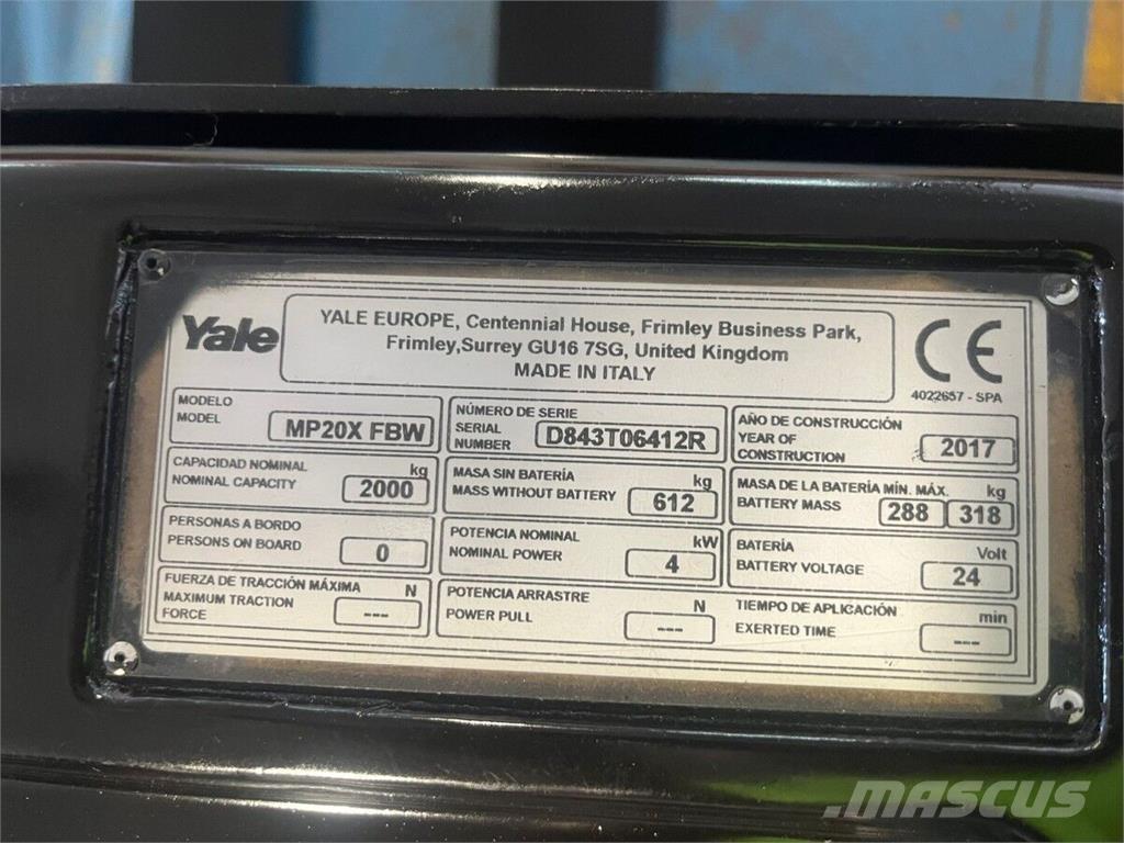 Yale MP20X Laden en Lossen - overige