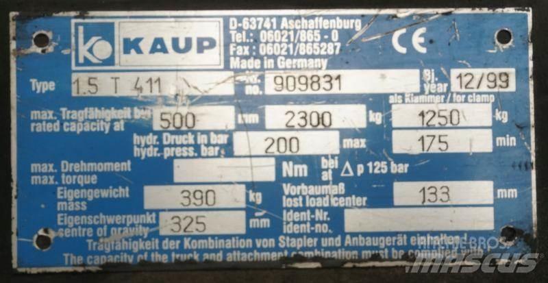 Kaup 1,5T411 Overige gebruikte aanbouwapparatuur en componenten