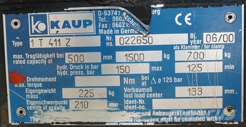 Kaup 1T411Z Overige gebruikte aanbouwapparatuur en componenten