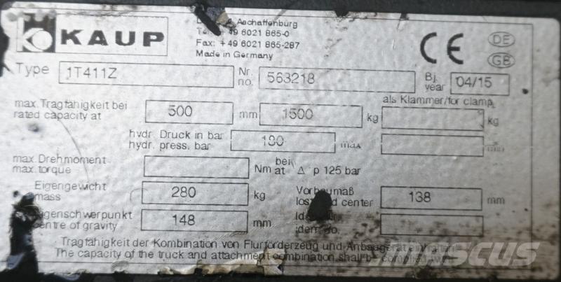 Kaup 1T411Z Overige gebruikte aanbouwapparatuur en componenten