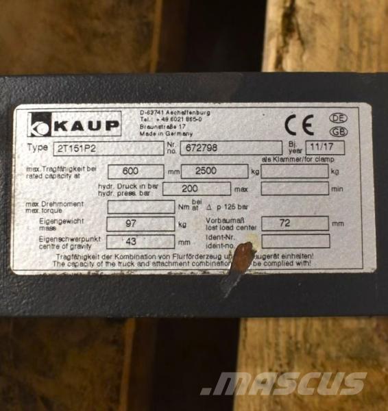 Kaup 2T151P2 Overige gebruikte aanbouwapparatuur en componenten