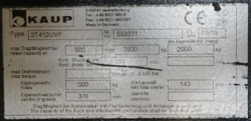 Kaup 2T412UVP Overige gebruikte aanbouwapparatuur en componenten