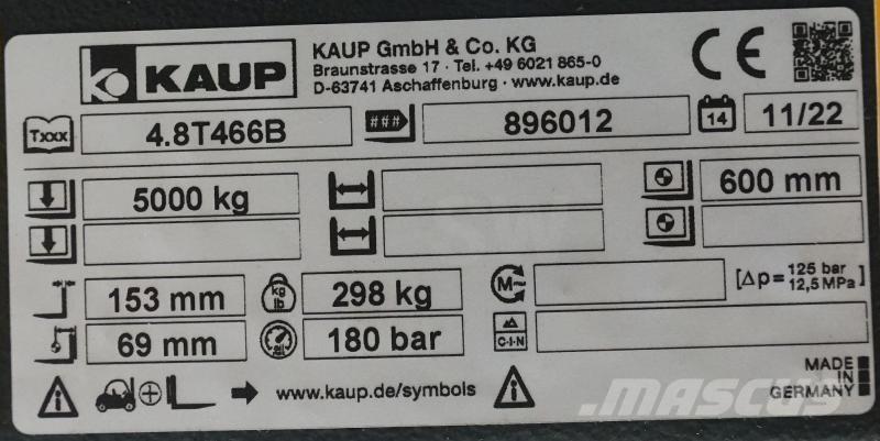 Kaup 4,8T466B Overige gebruikte aanbouwapparatuur en componenten