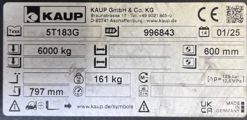 Kaup 5T183G Overige gebruikte aanbouwapparatuur en componenten