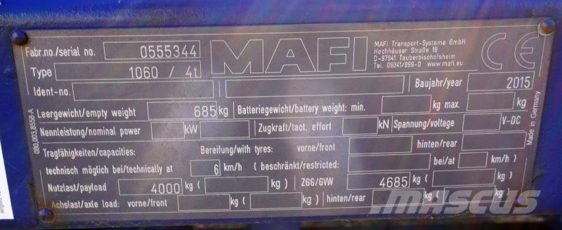 Mafi 1060 / 4t Vlakke laadvloer